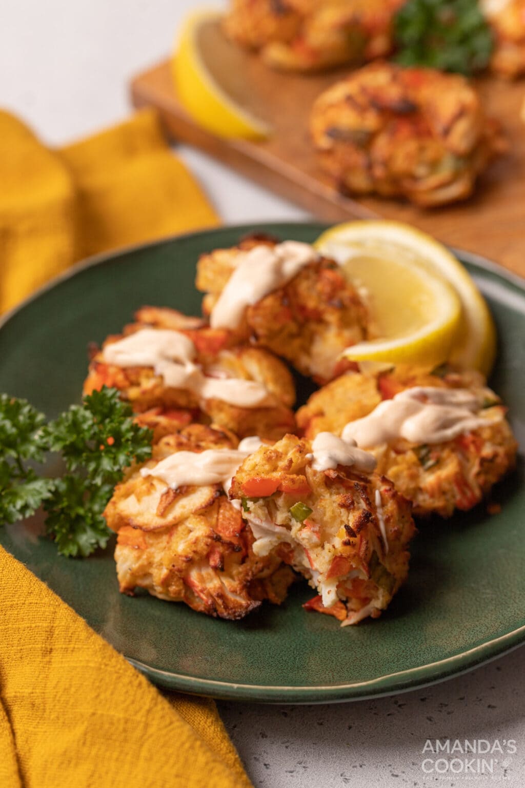 Air Fryer Crab Cakes Amanda's Cookin' Air Fryer Recipes