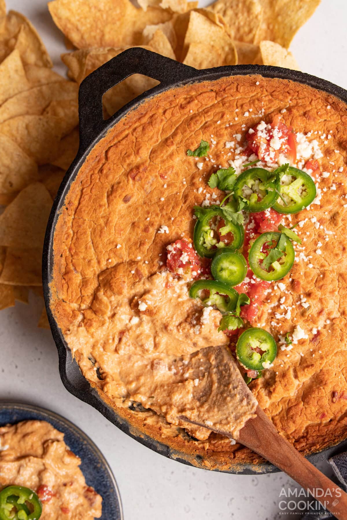 skillet of Bean Dip