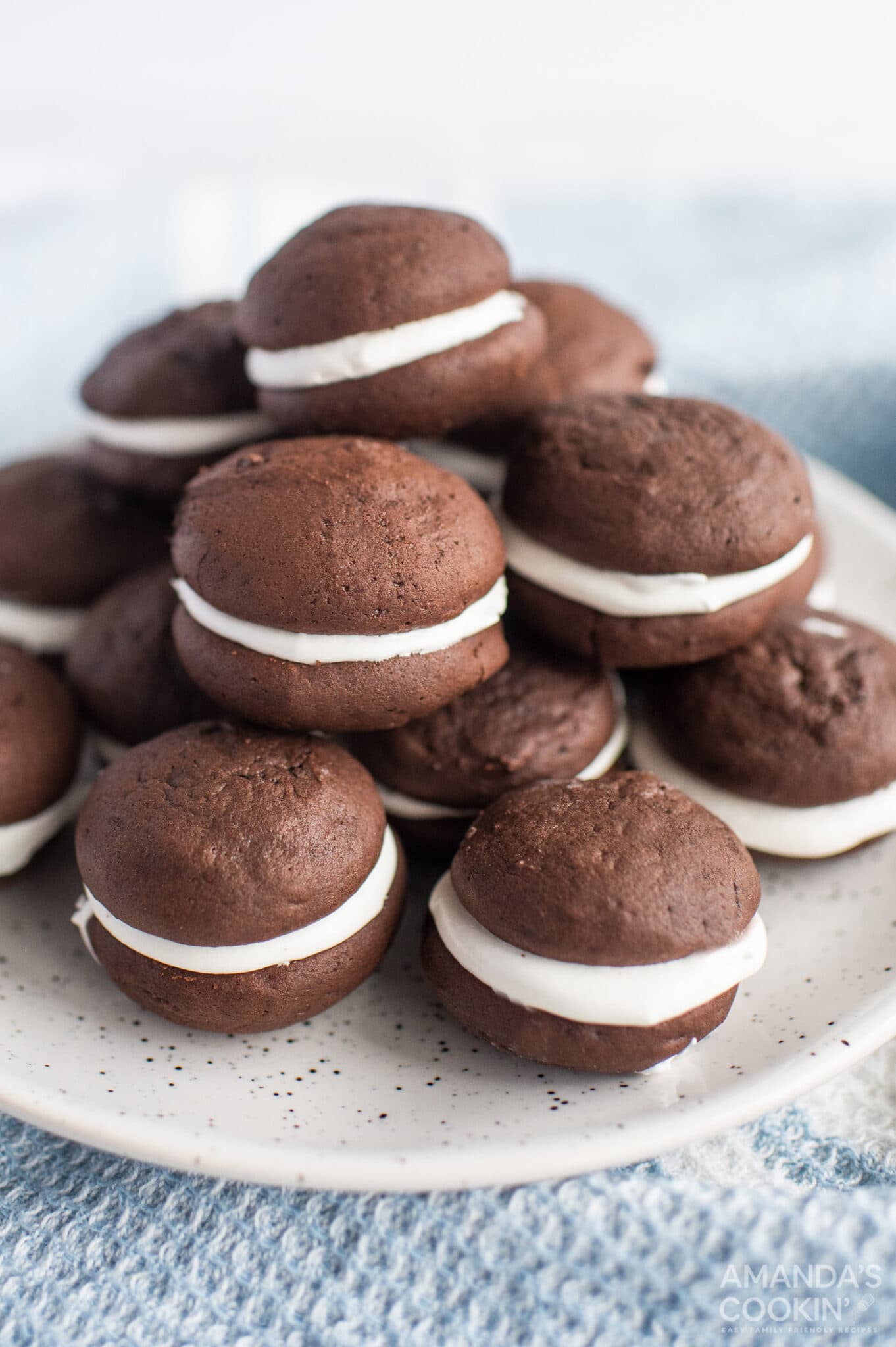 plate full of Chocolate Whoopie Pies