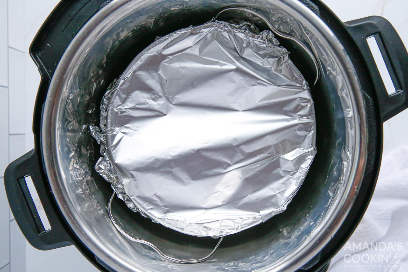 foil wrapped cheesecake in the instant pot