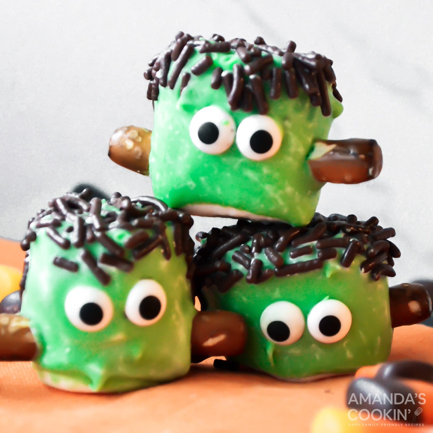 Frankenstein Halloween Marshmallow Pops recipe - Boulder Locavore®