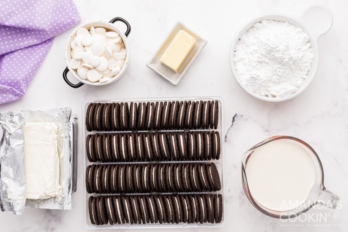 ingredients for Oreo Cheesecake