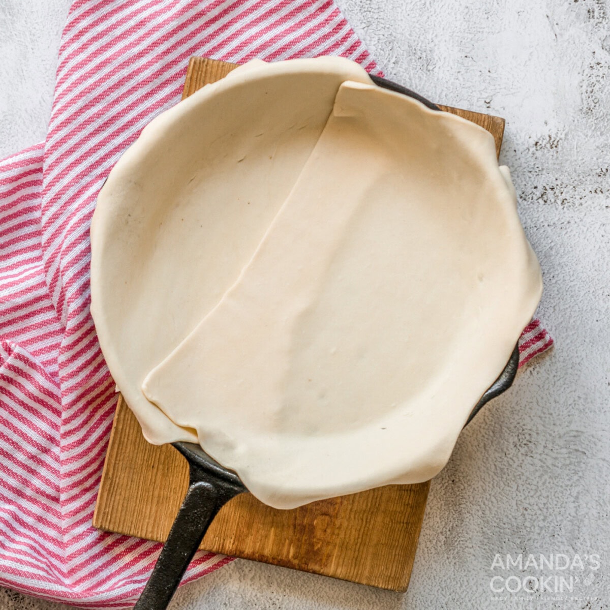 puff pastry in a skillet