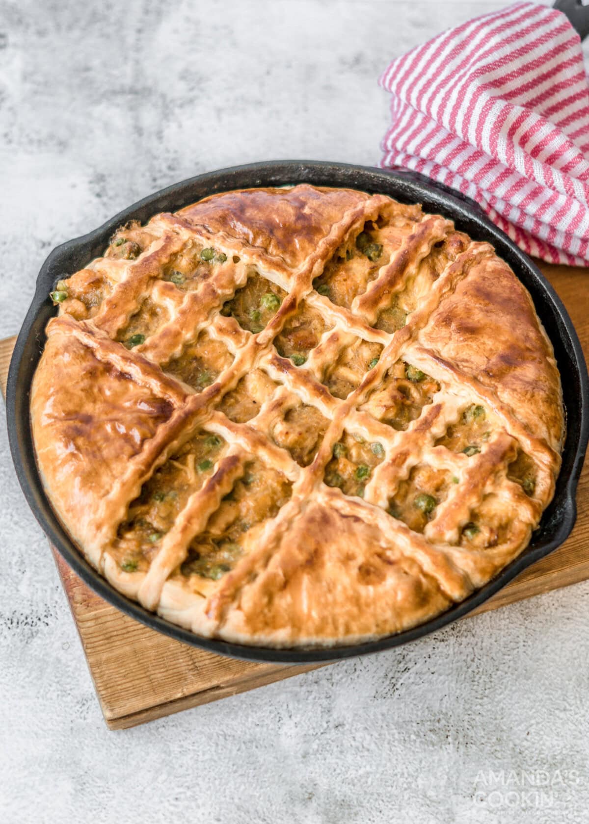 pan of Pumpkin Chicken Pot Pie