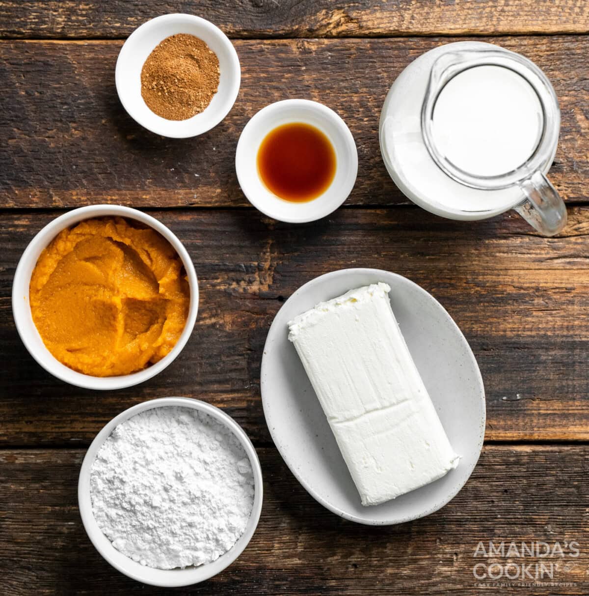 ingredients for Pumpkin Pie Dip