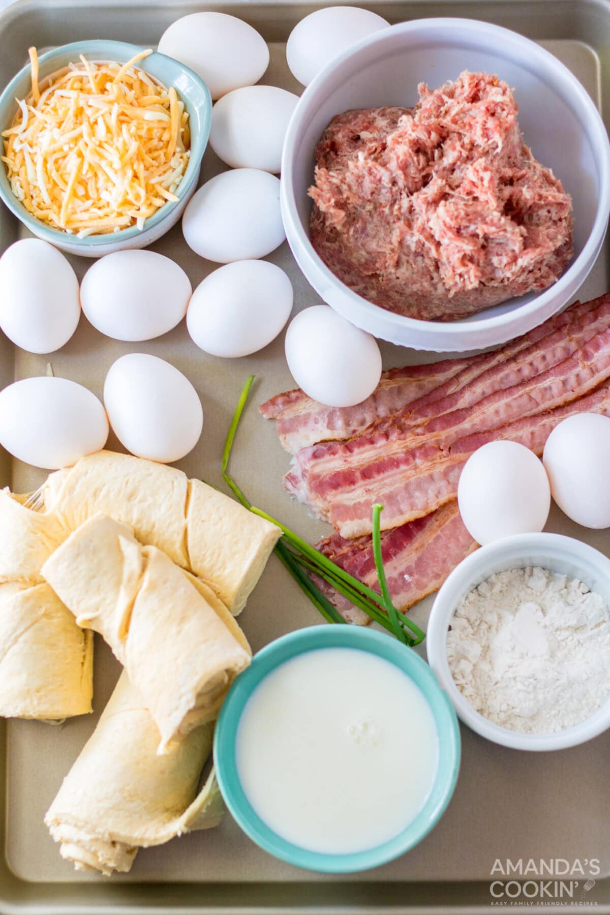 ingredients for Sheet Pan Breakfast Pizza