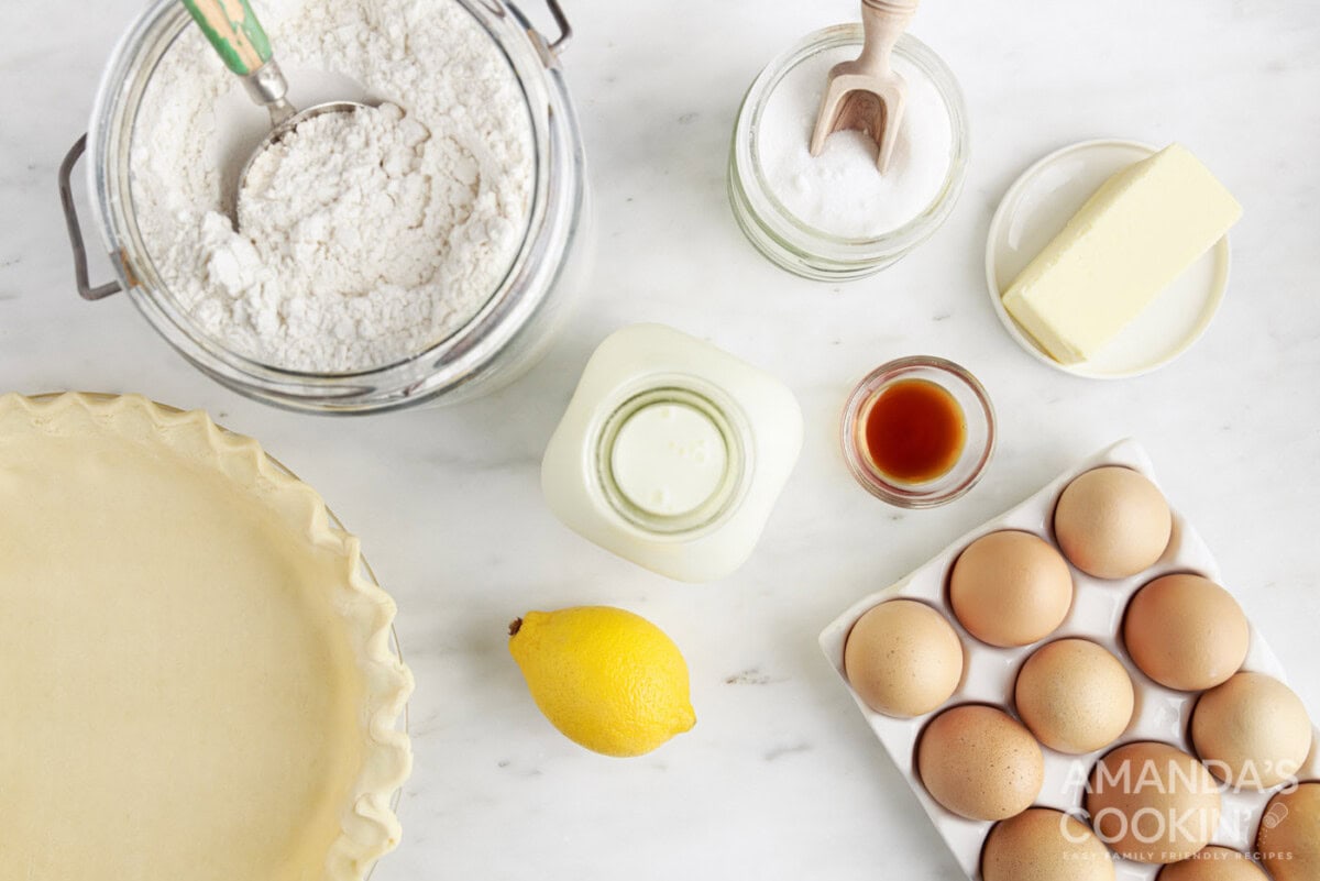 ingredients for Southern Buttermilk Pie