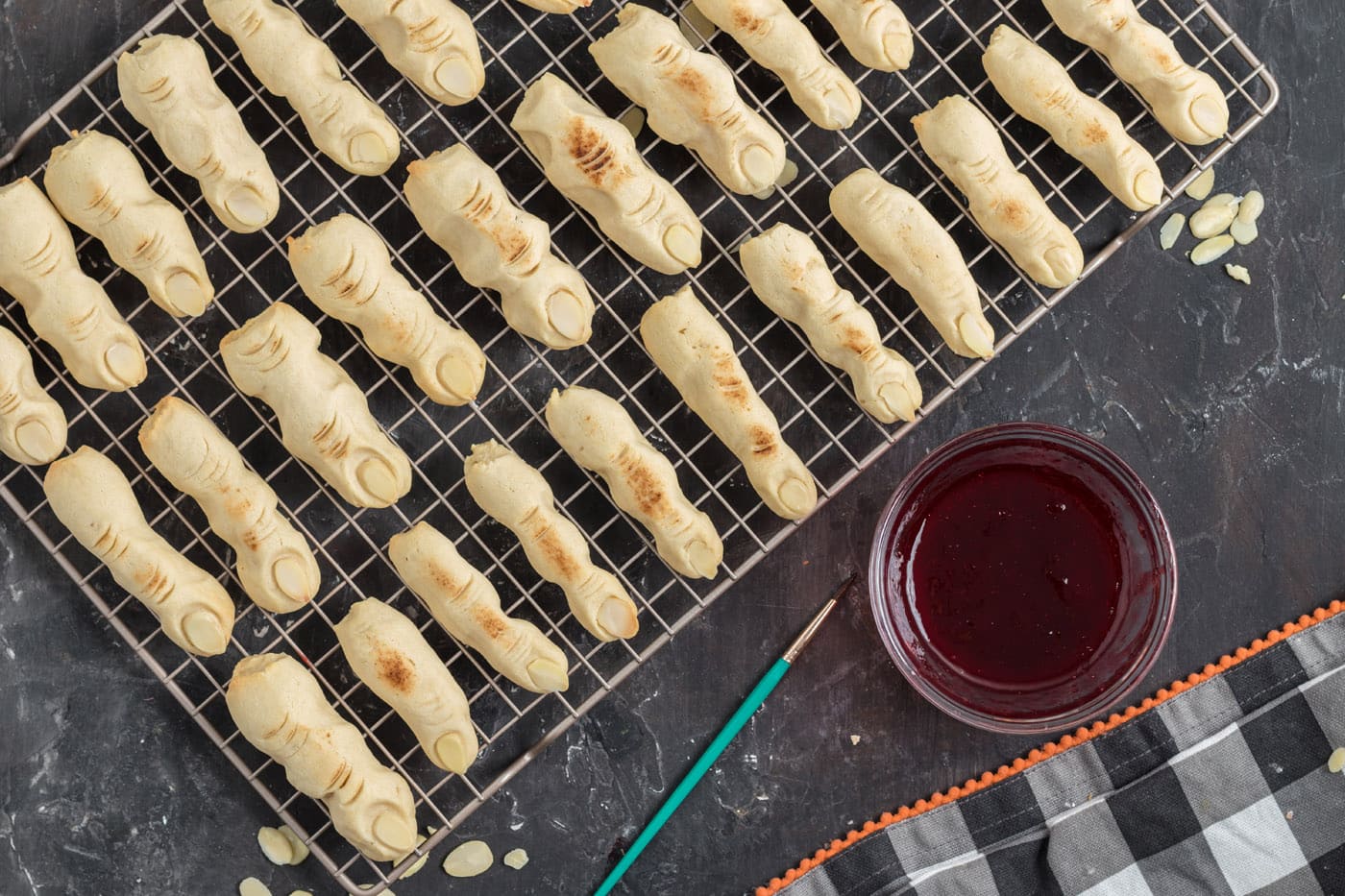 baked witch finger cookies