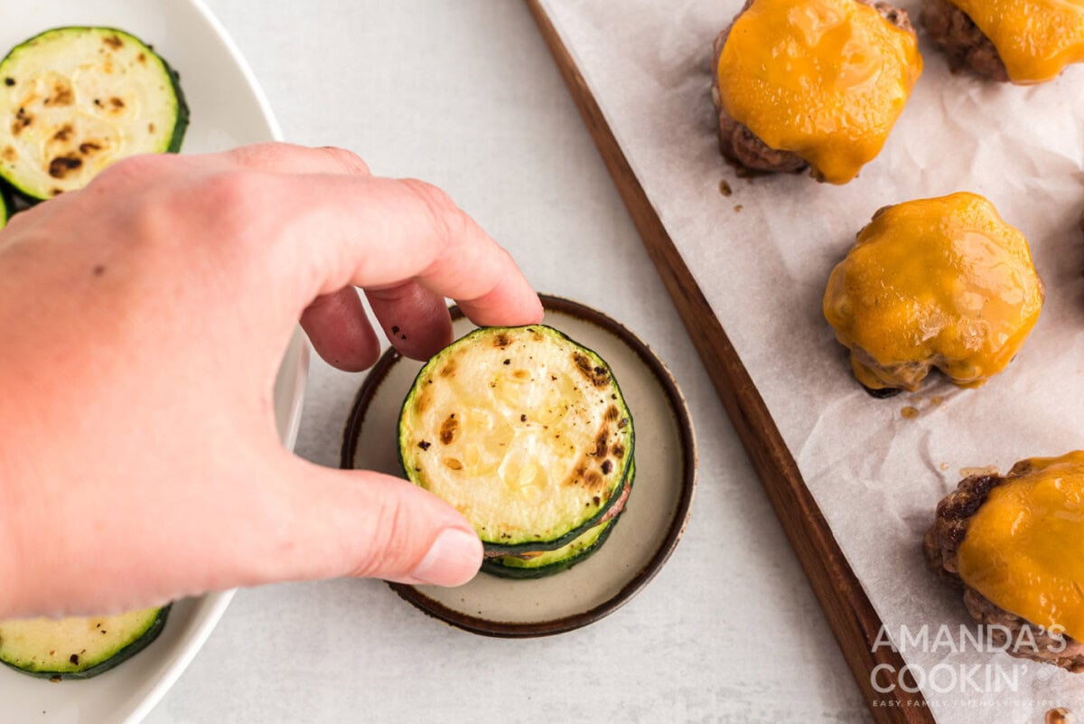 assembled zucchini slider