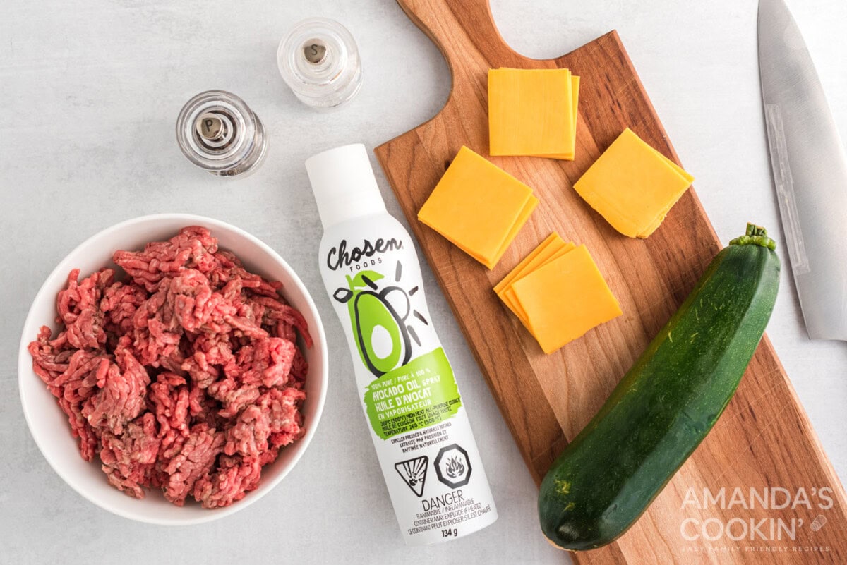 ingredients for Zucchini Sliders