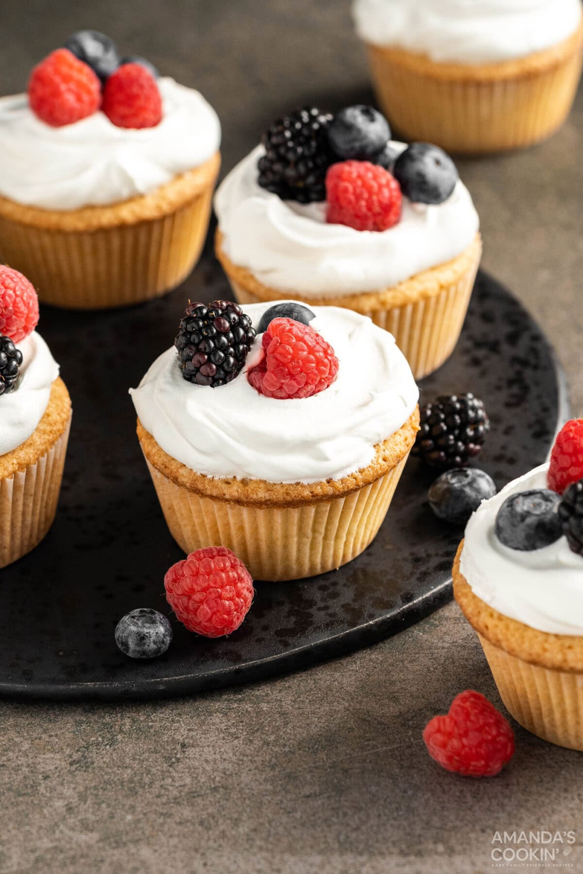 Pound Cake Cupcakes on a plate
