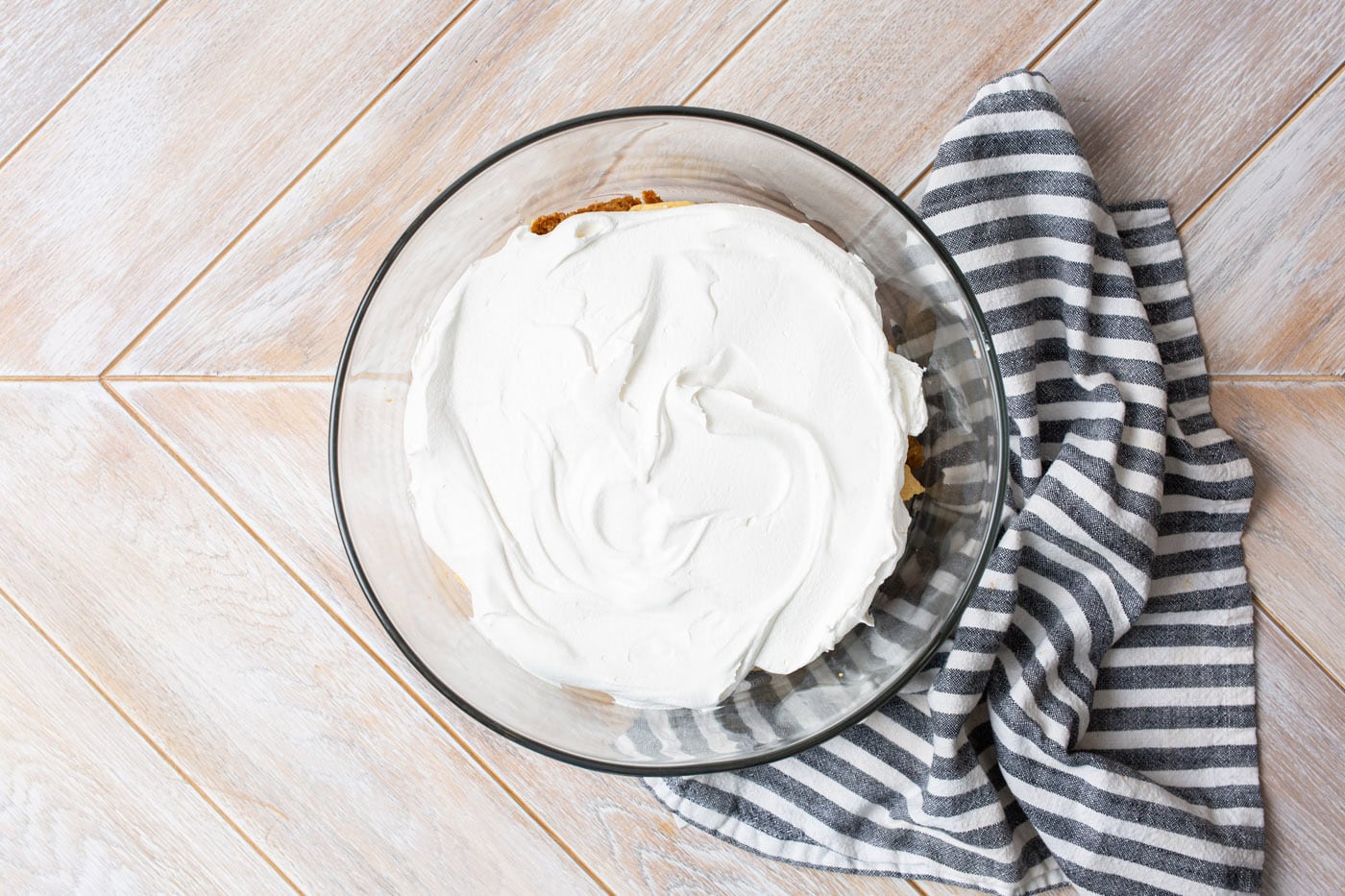 whipped topping layer in trifle