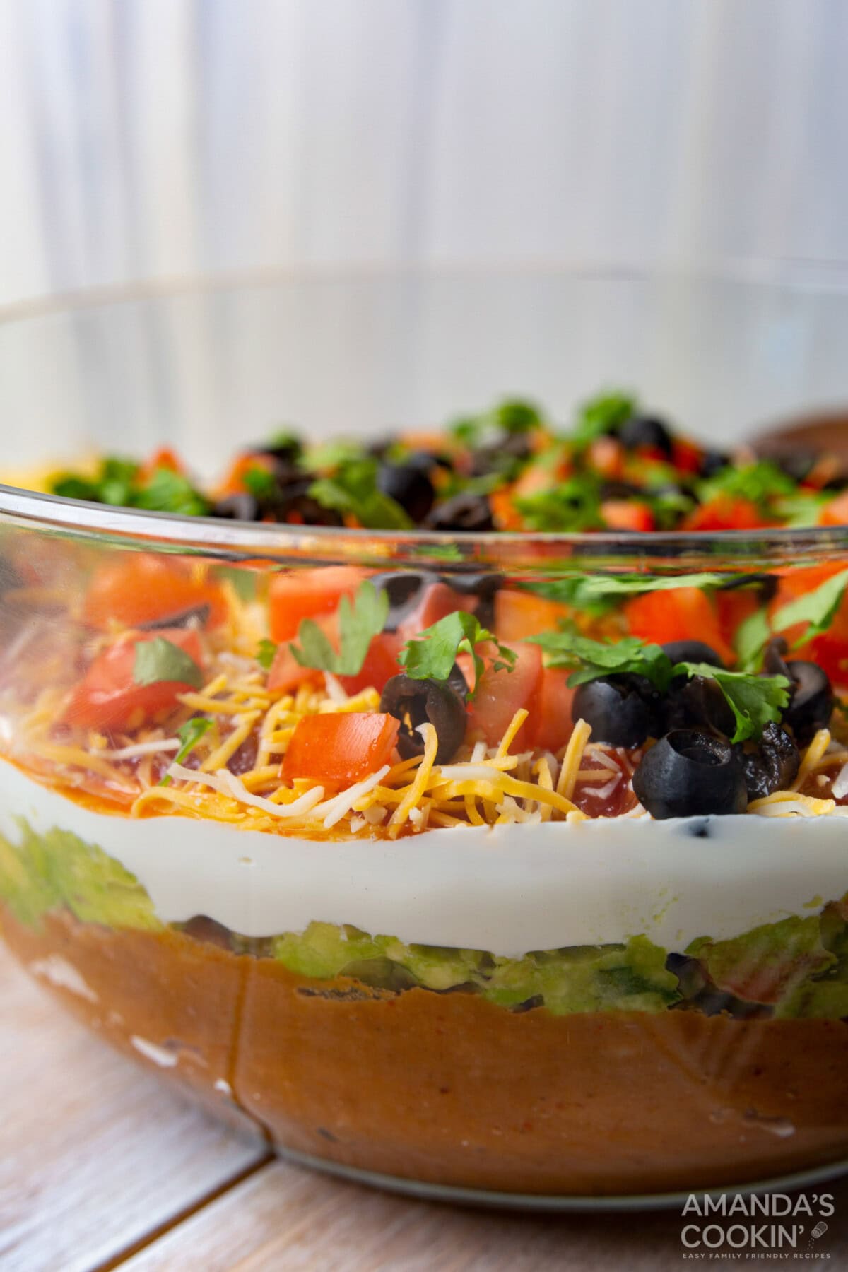 bowl of 7 Layer Taco Dip