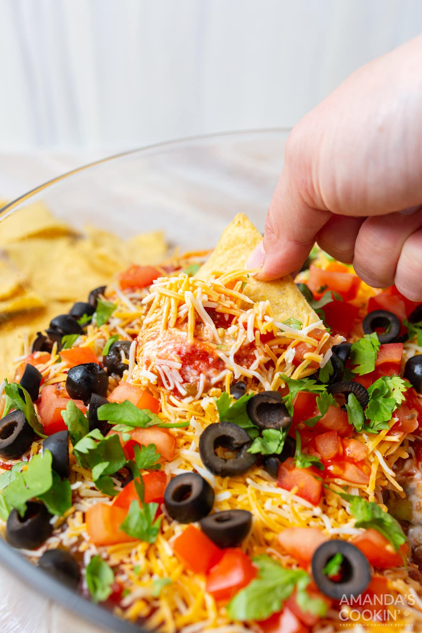 7 Layer Taco Dip - Amanda's Cookin' - Dips & Spreads