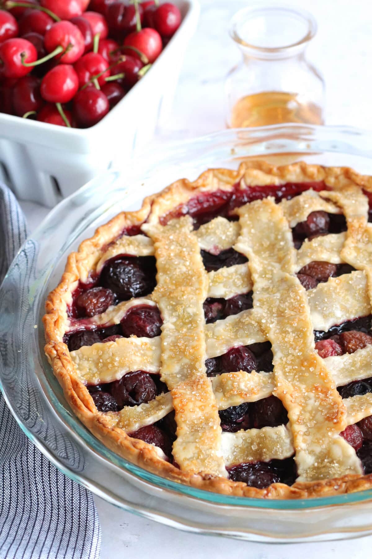 Cherry Pie in a pie plate