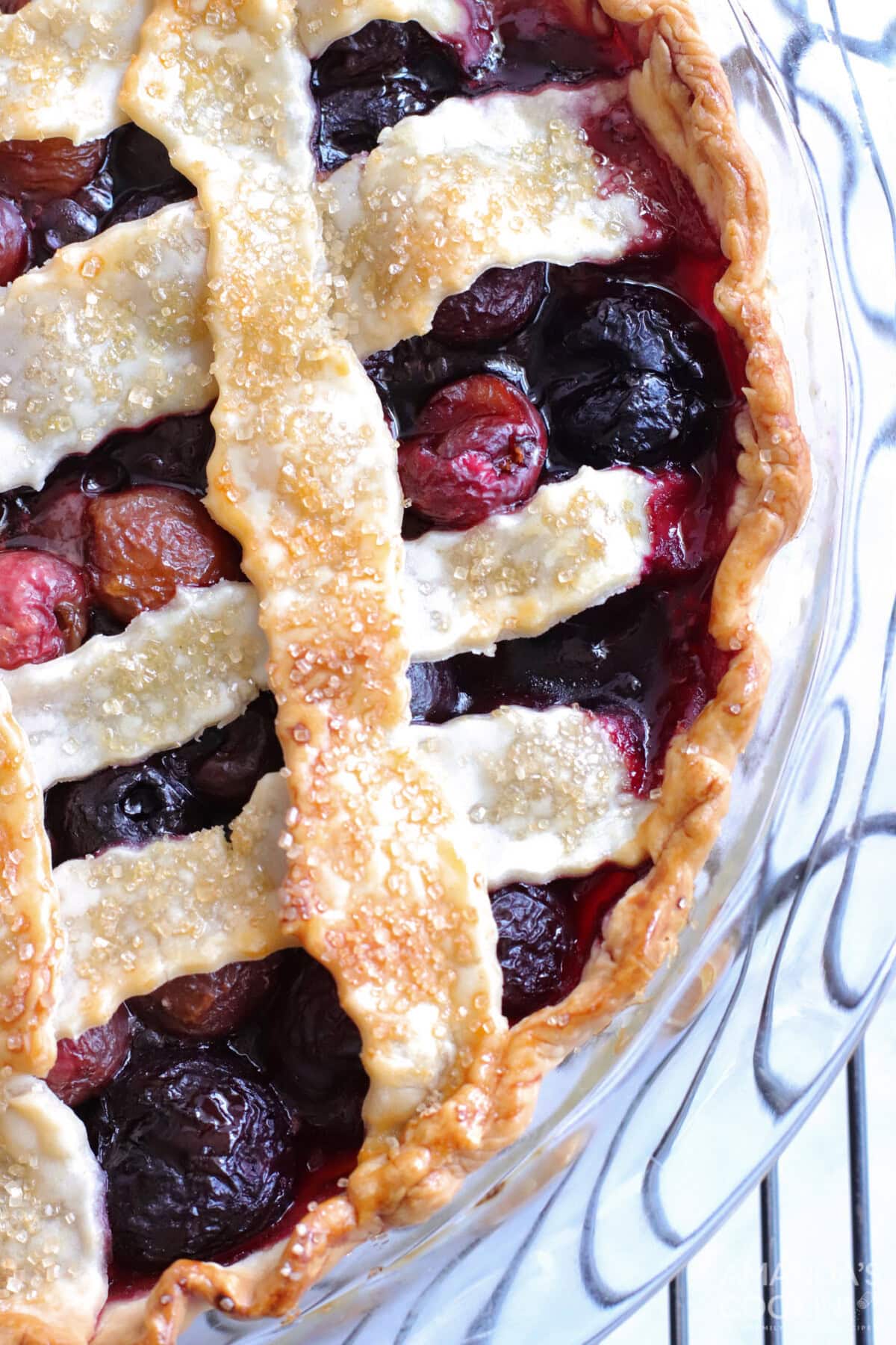 overhead view of Cherry Pie
