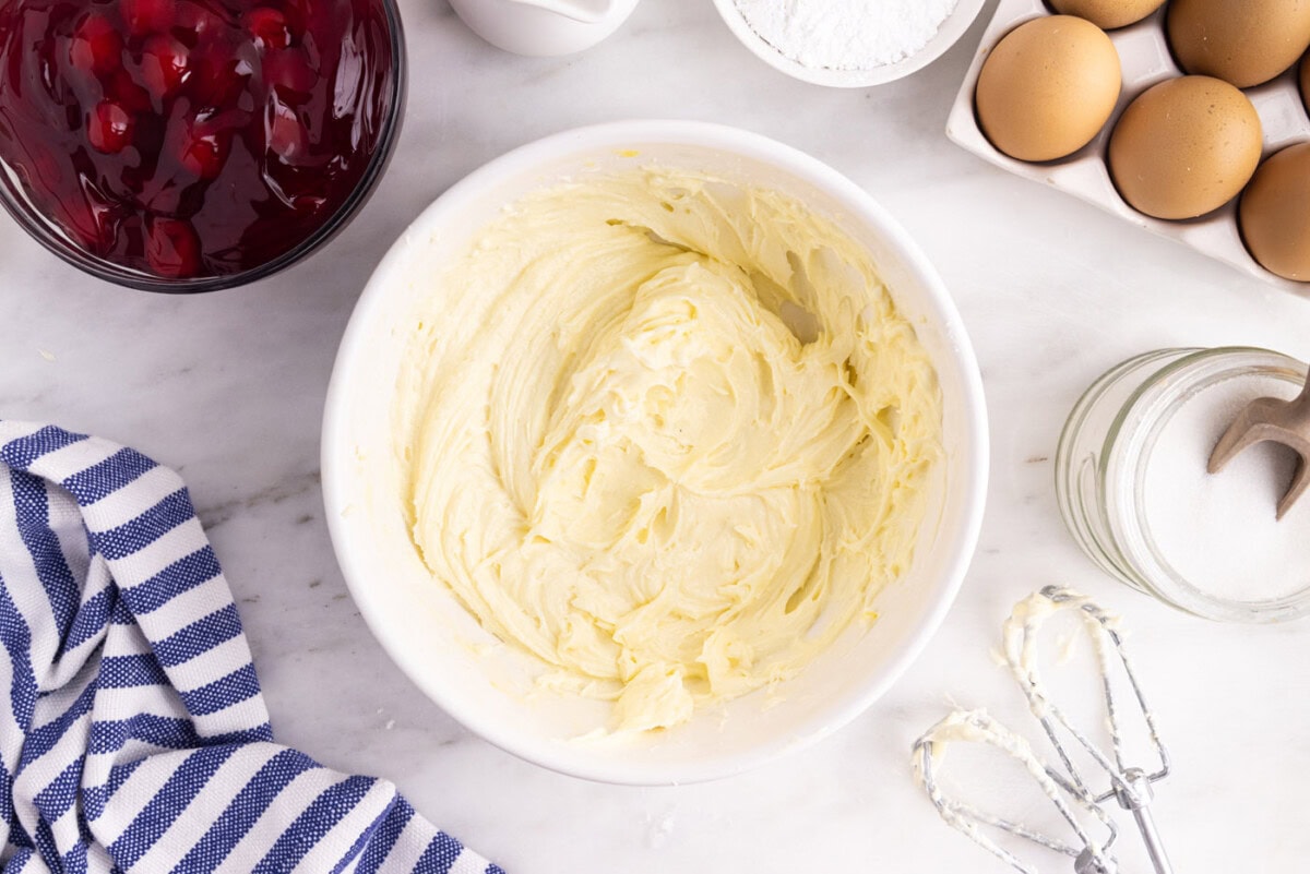cream cheese mixture in a bowl