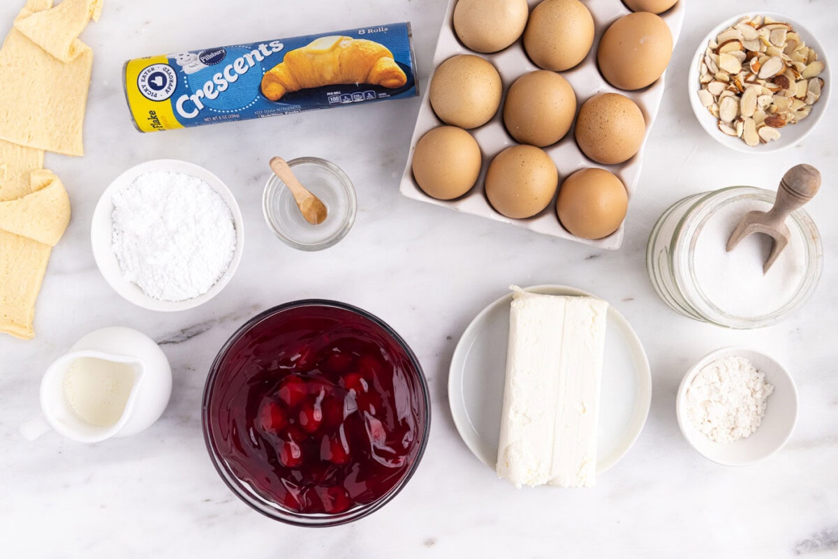 ingredients for Crescent Danish Wreath