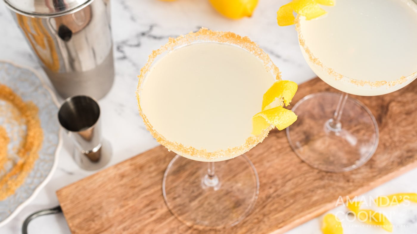 This lemon drop cocktail is a riff on a classic martini and is perfect for those who want a strong c
