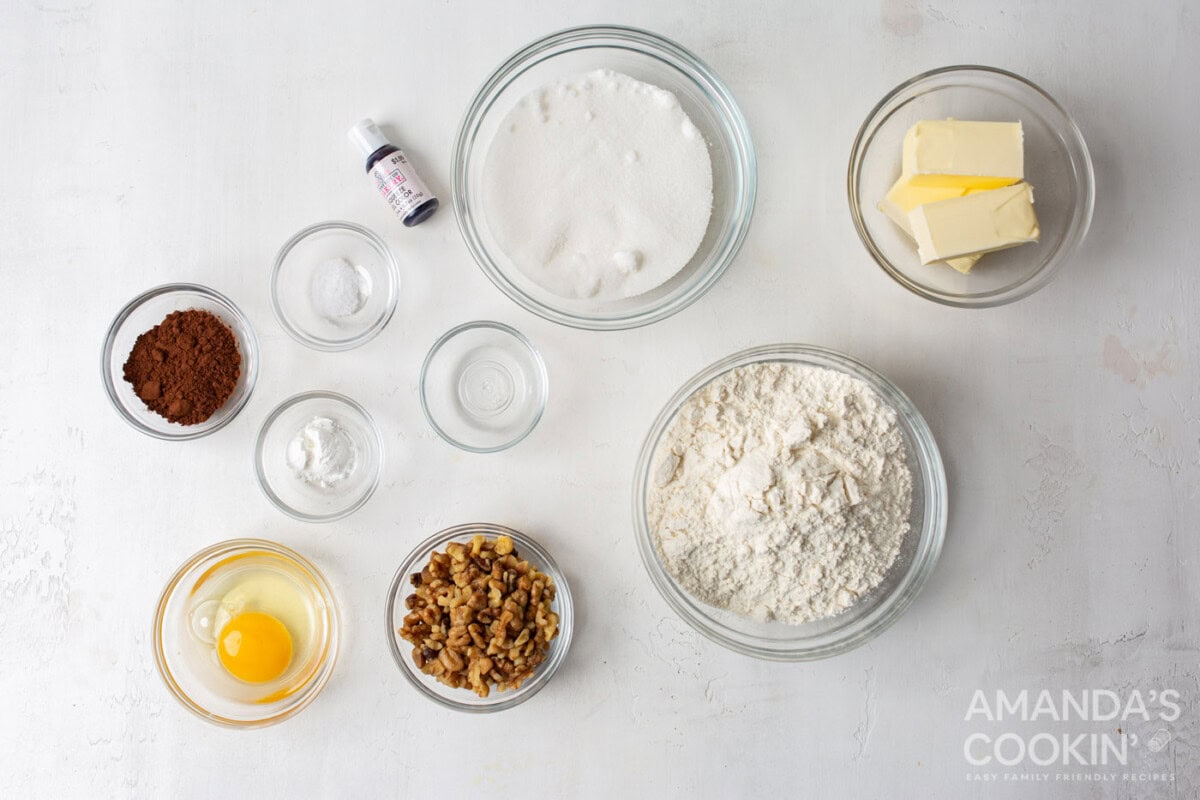 ingredients for neapolitan cookies