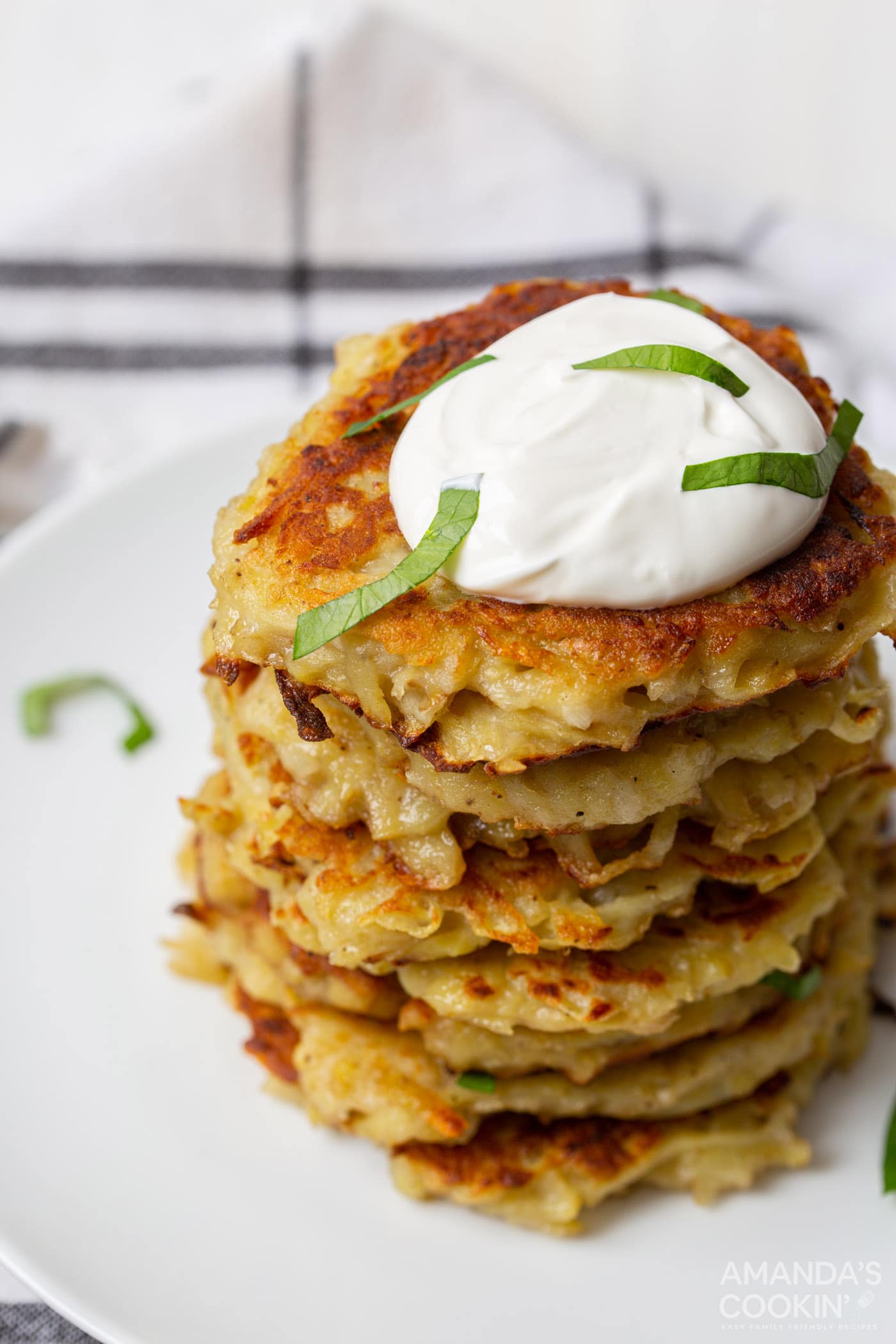 Potato Pancakes - Amanda's Cookin' - Meatless & Vegetarian