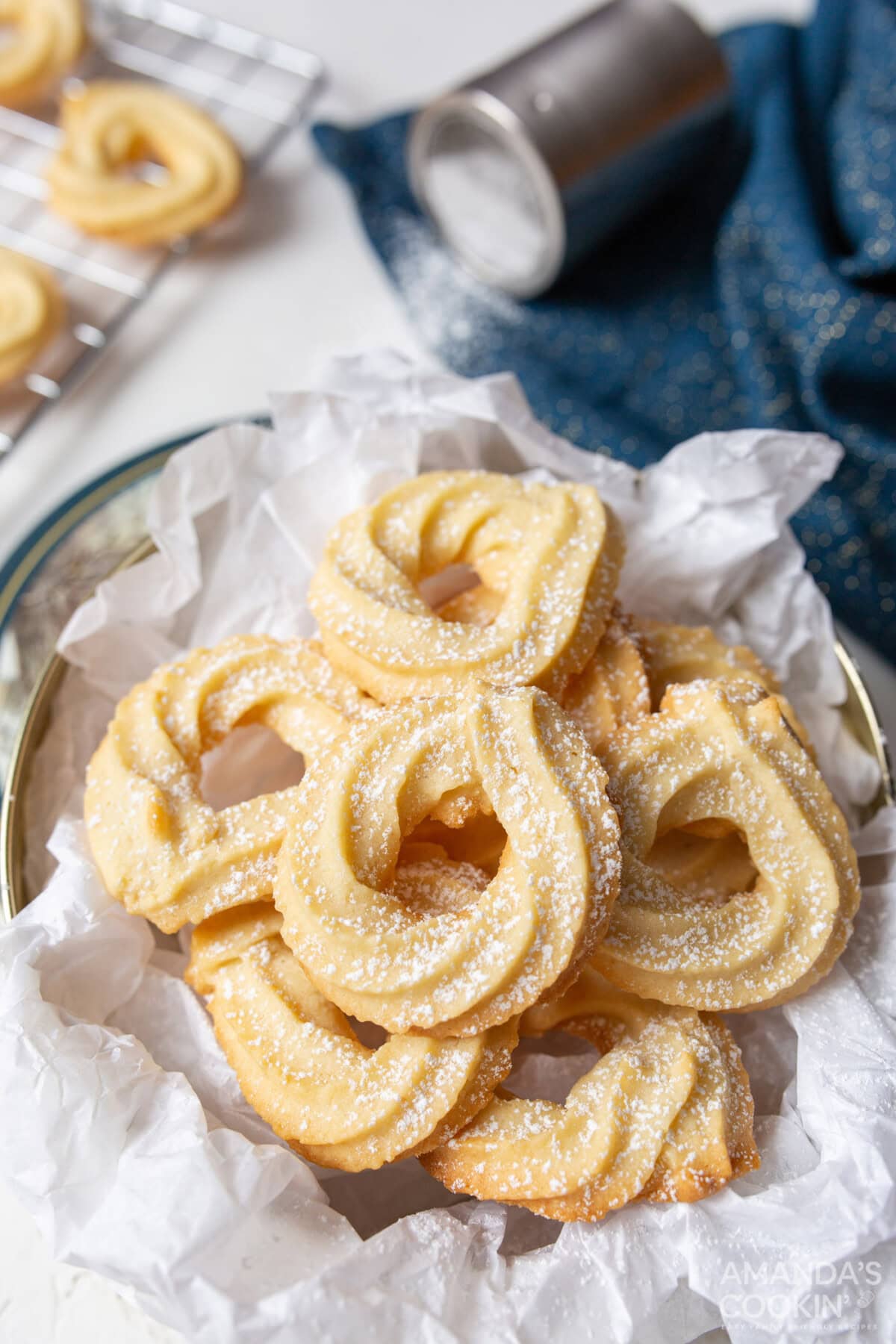 plate of Swedish Butter Cookies