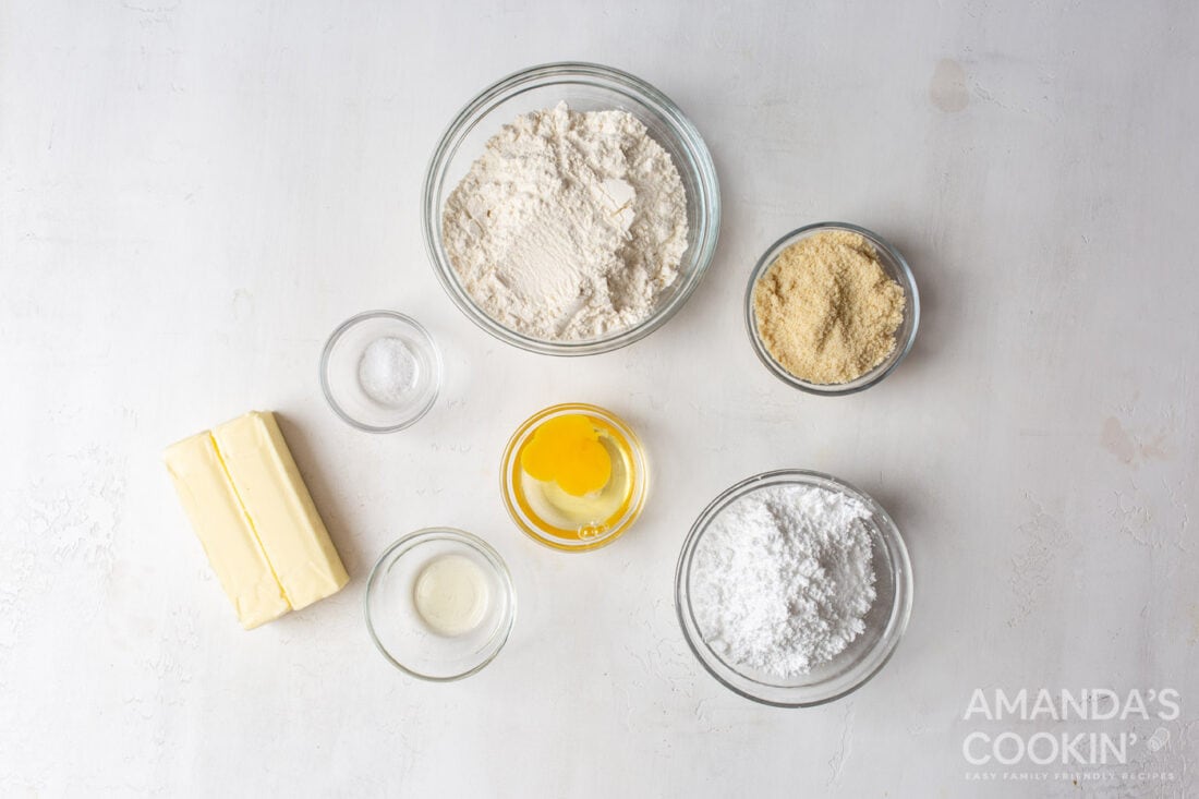 ingredients for Swedish Butter Cookies