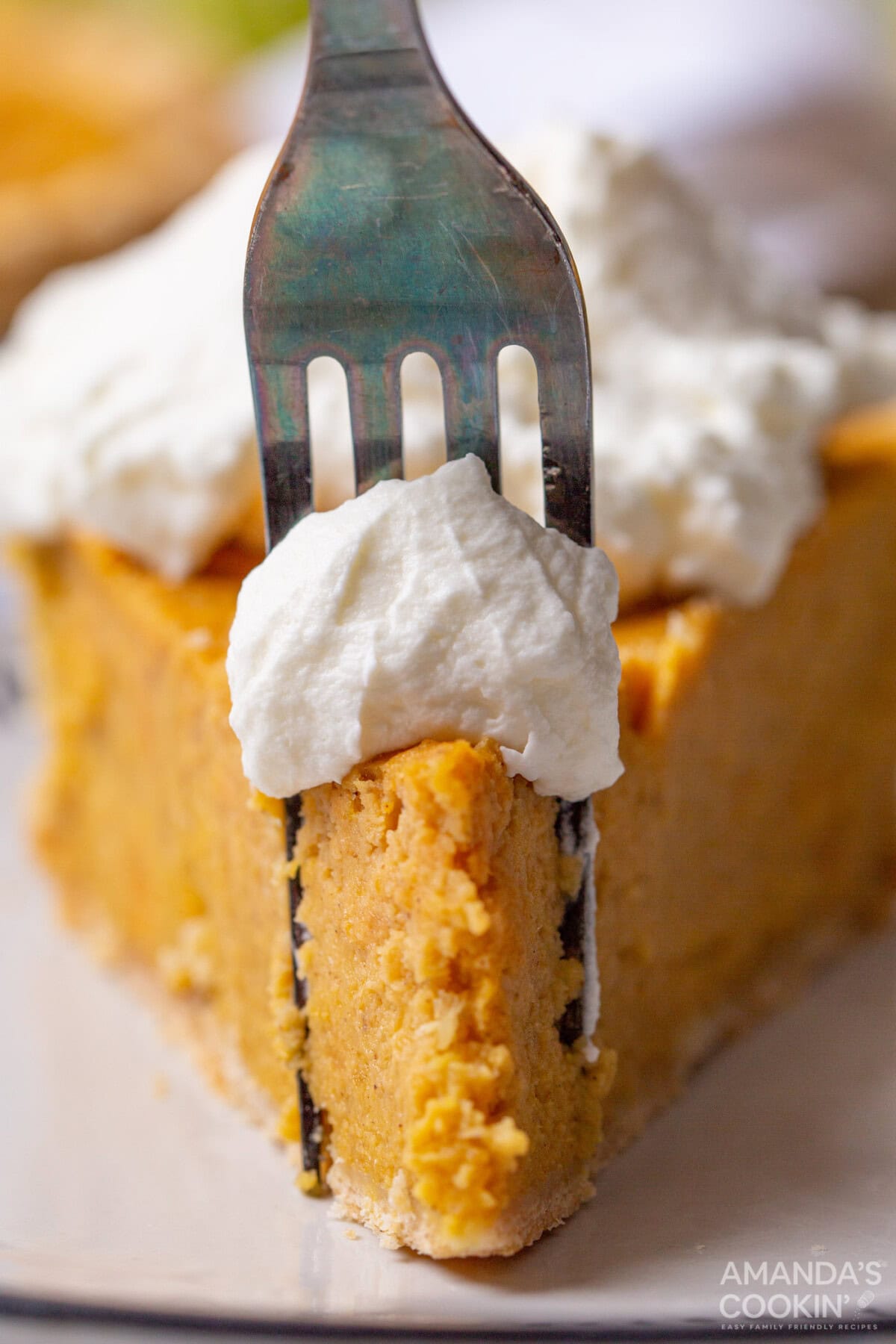 fork in Sweet Potato Pie