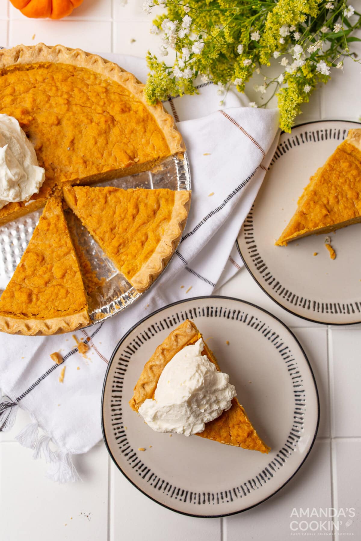 overhead view of Sweet Potato Pie