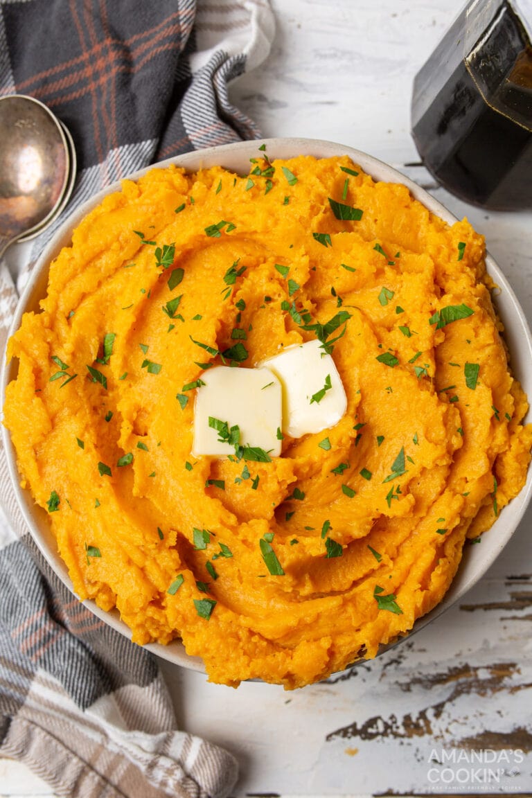 Mashed Sweet Potatoes - Amanda's Cookin' - Vegetables