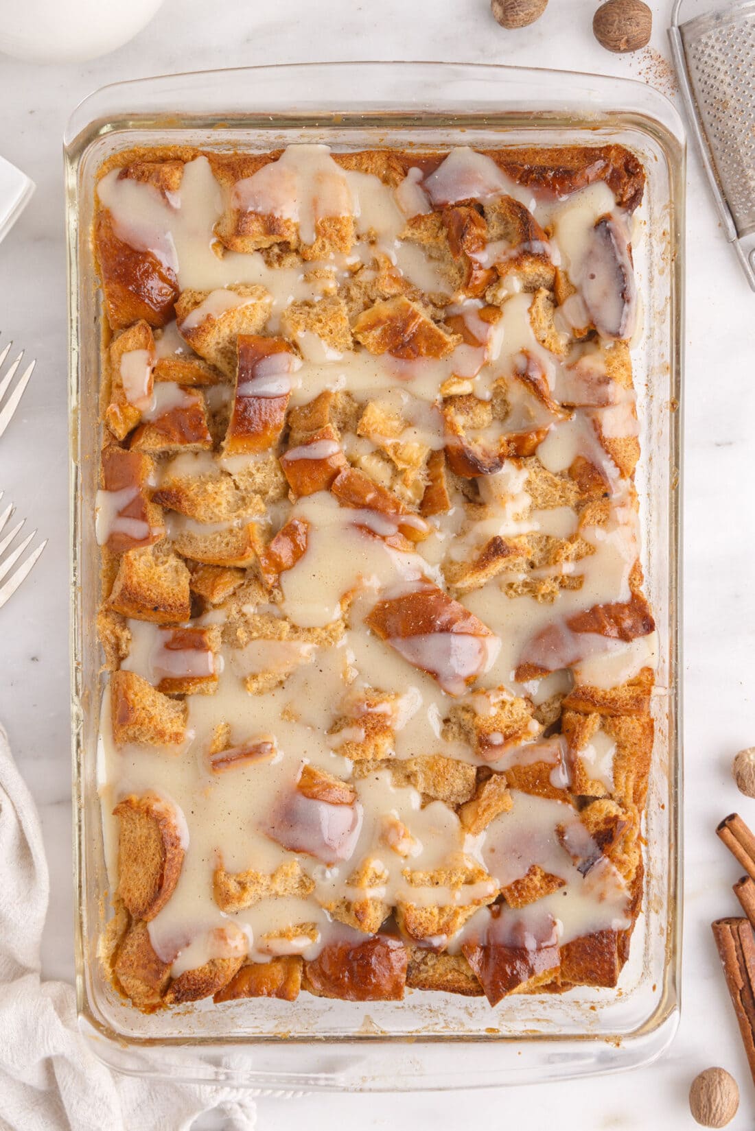 pan of Bread Pudding