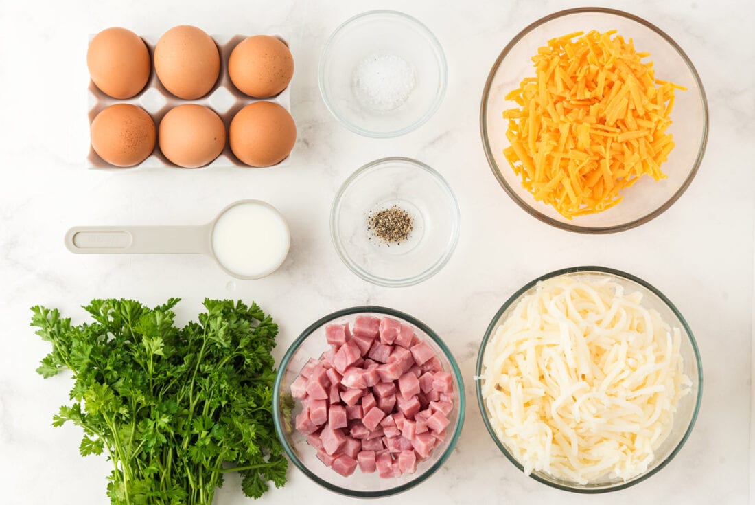 ingredients for Breakfast casserole