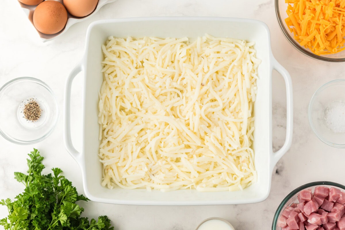 cheese in a baking dish