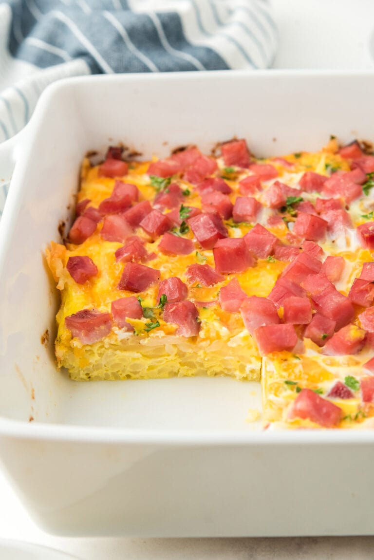 Breakfast Casserole with Ham and Cheese Amanda's Cookin' Eggs