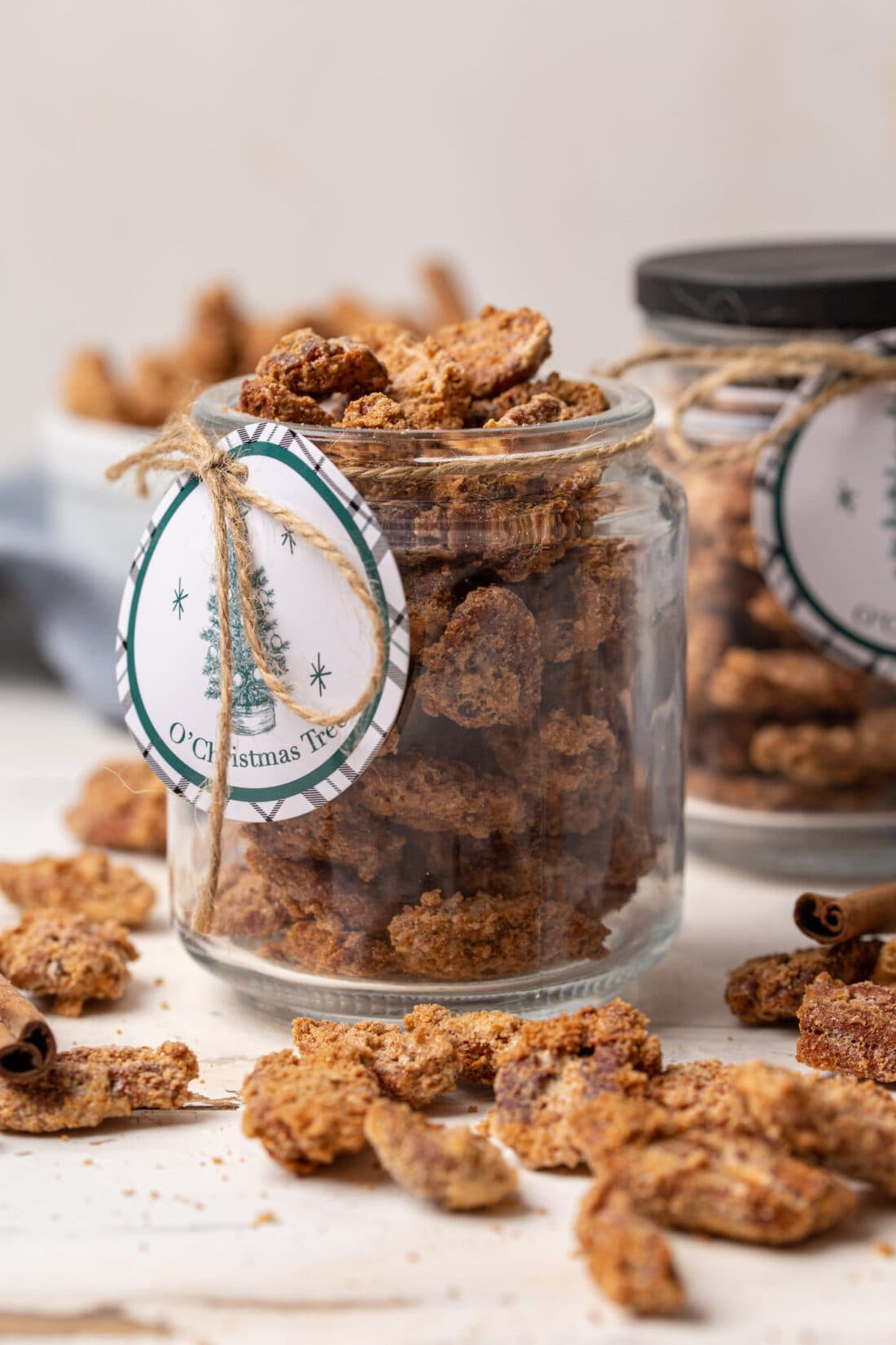 Candied Pecans in a jar