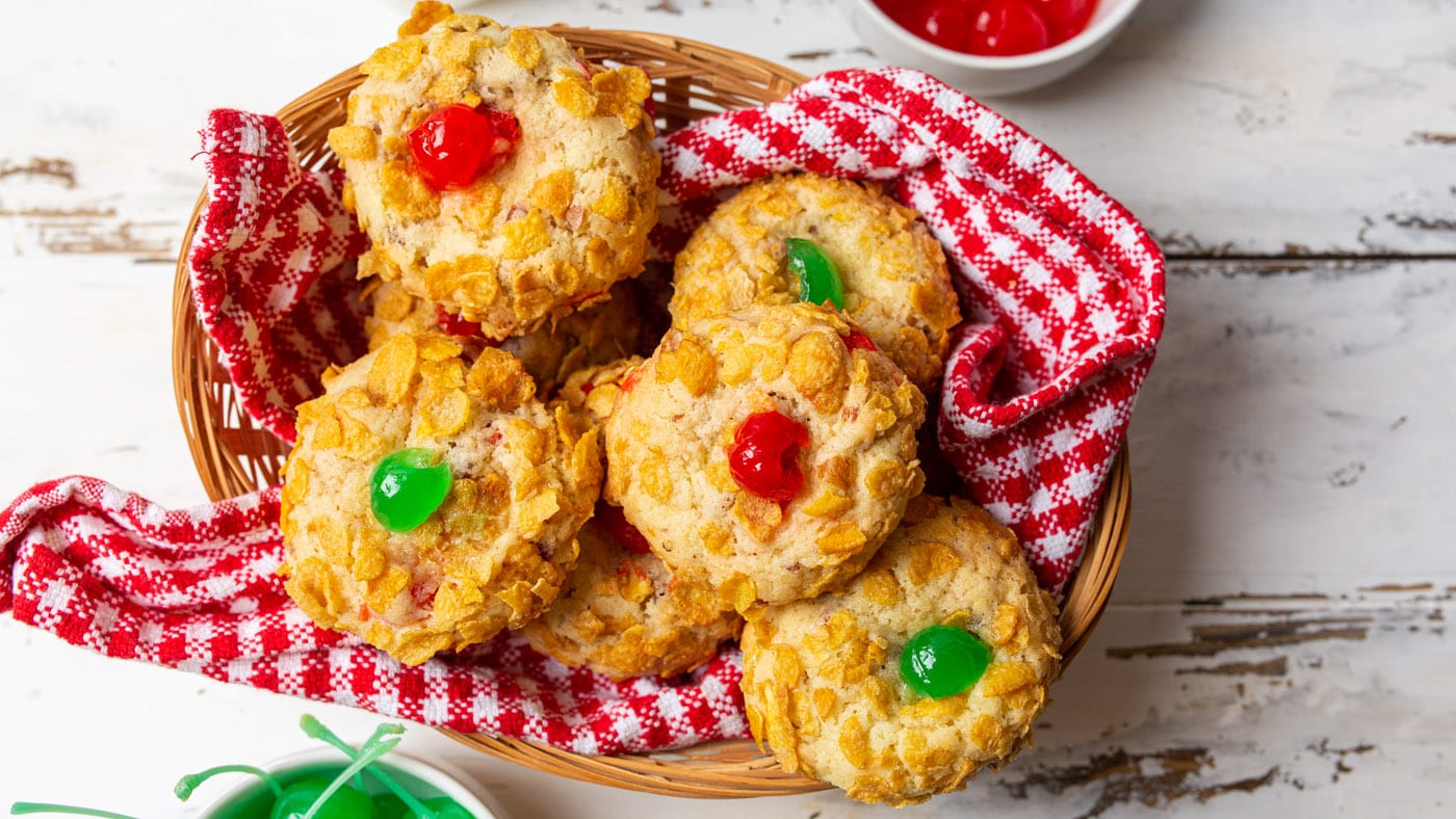 Cherry wink cookies are literal prize winners and often grace the holiday cookie exchange every year