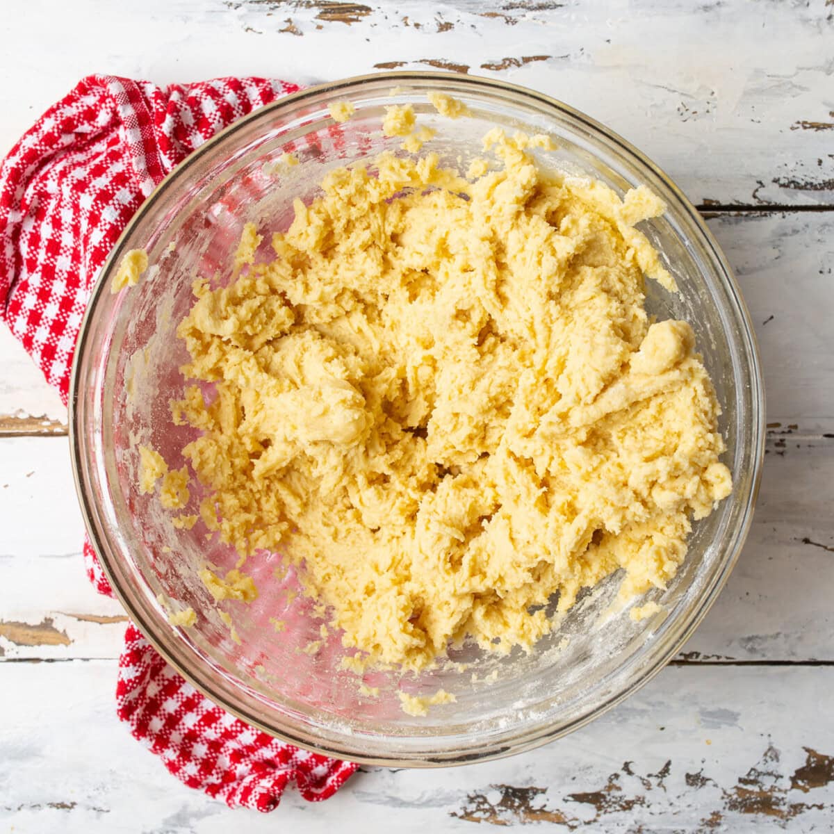cherry wink cookie dough in a bowl