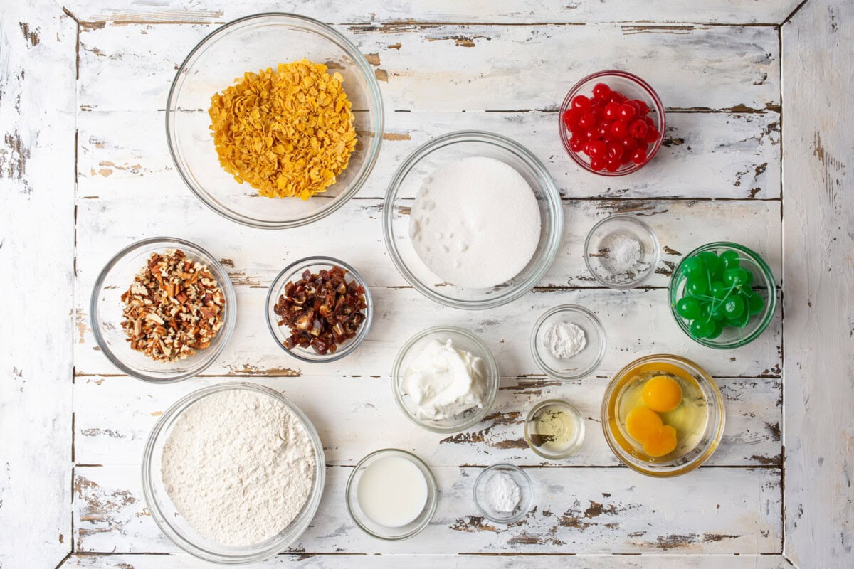 ingredients for Cherry Wink Cookies
