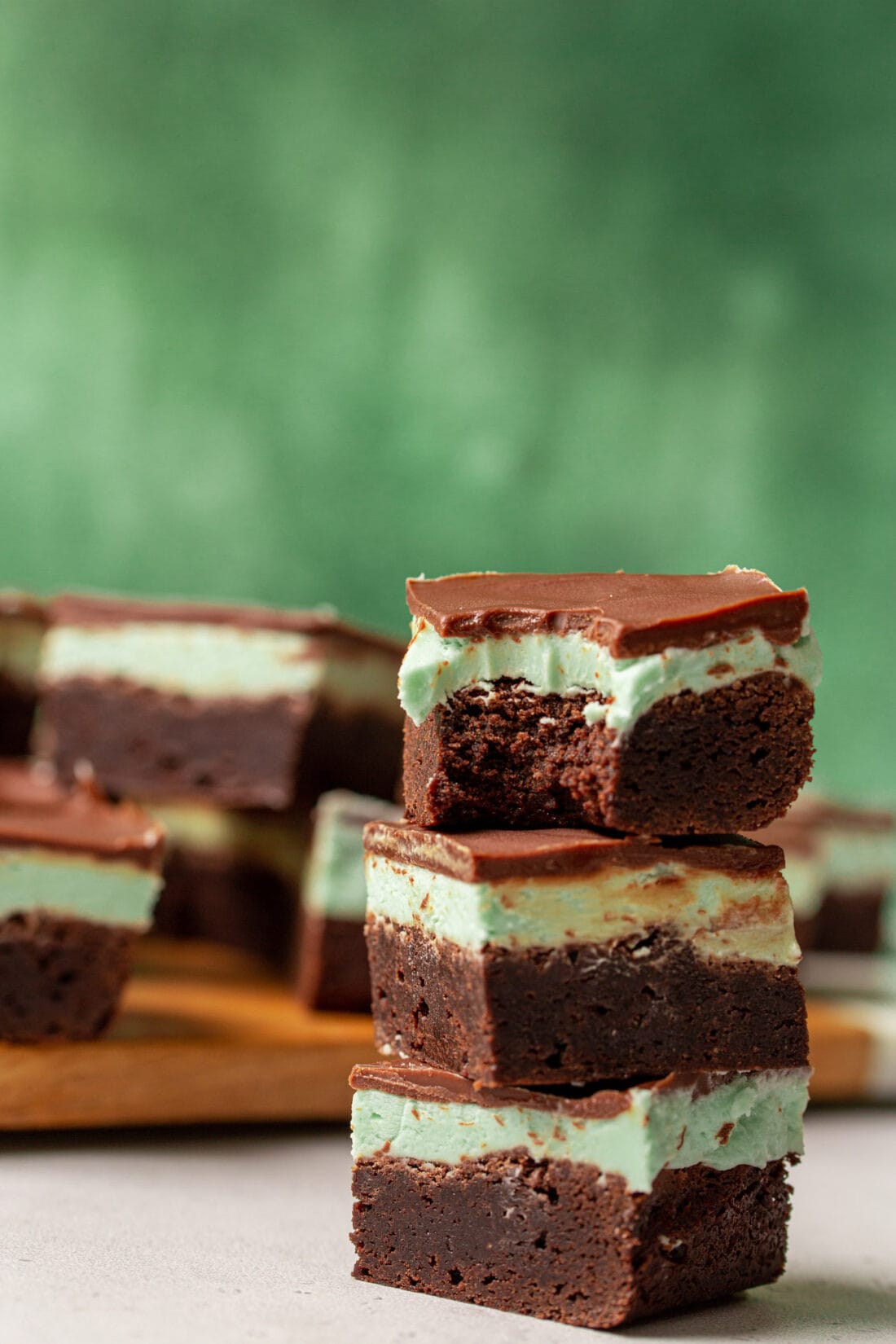 stacked Chocolate Mint Brownies