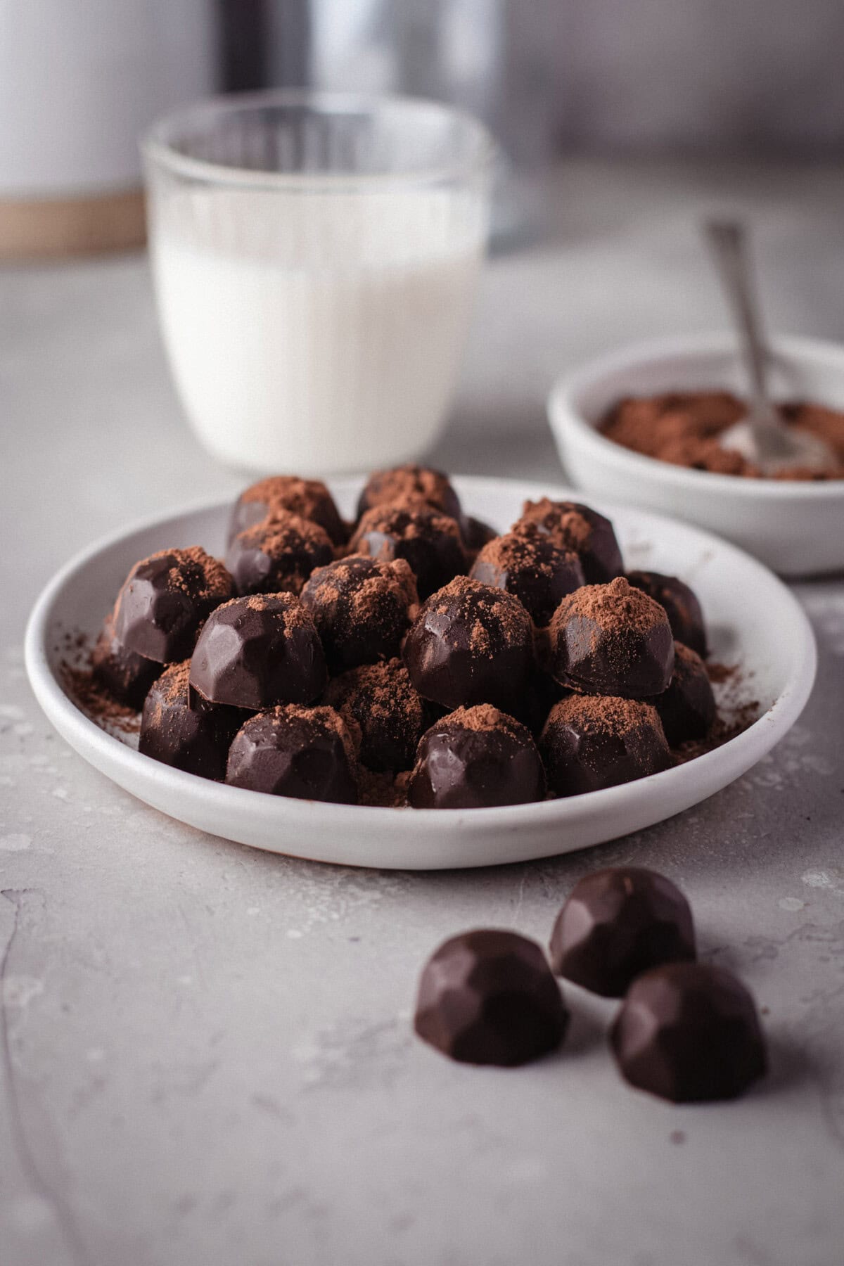Plate of Chocolate Truffles