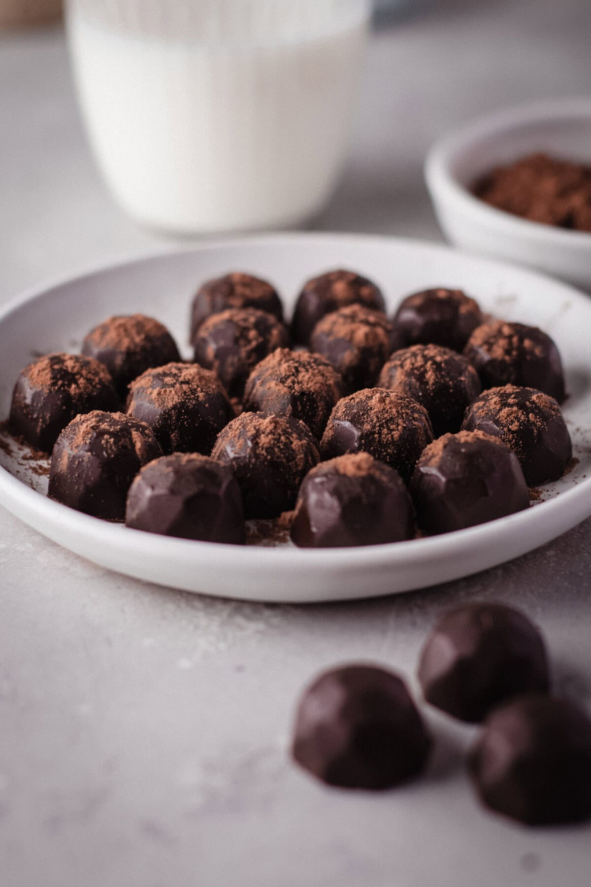 Chocolate Truffles on a plate