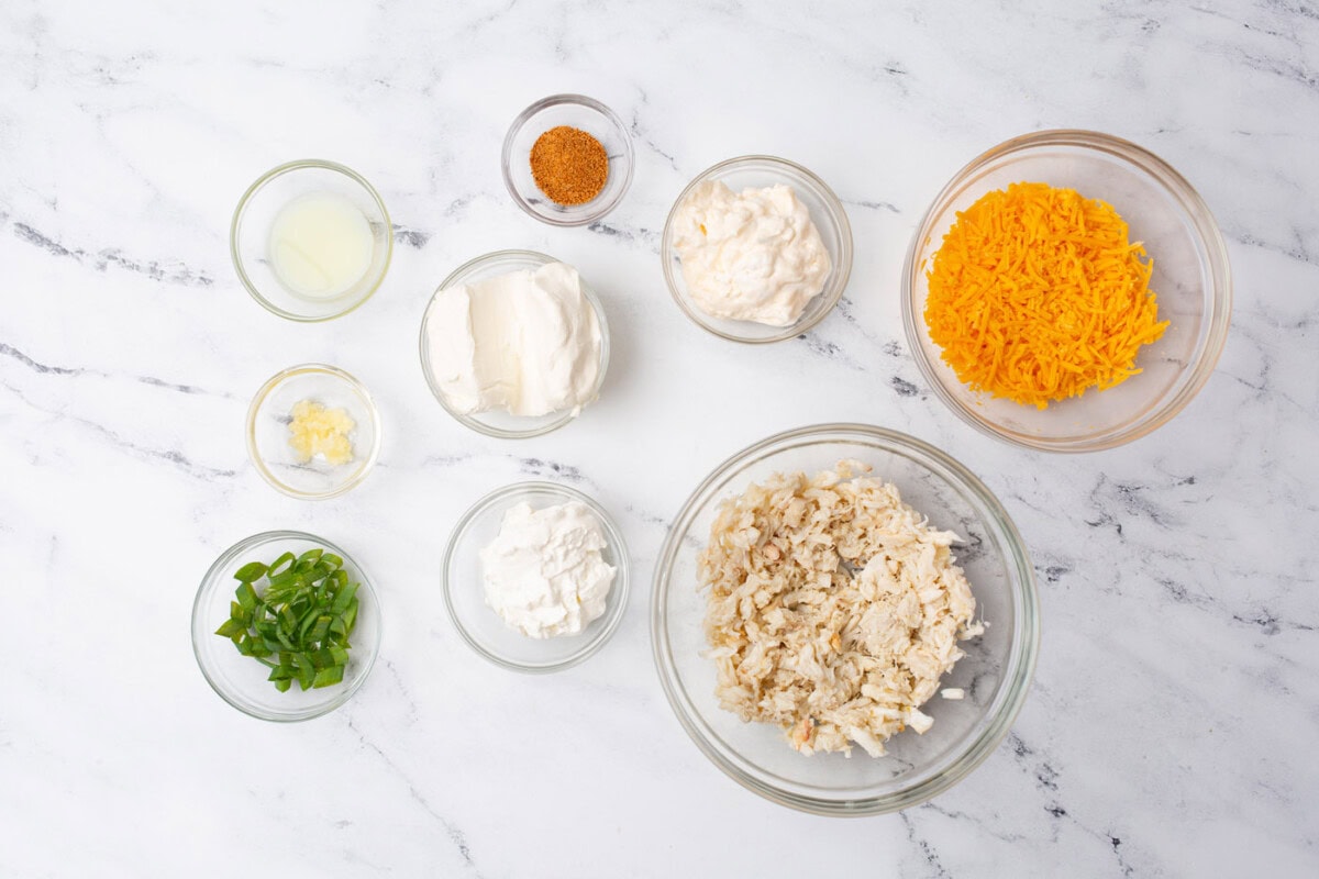 ingredients for Crab Dip