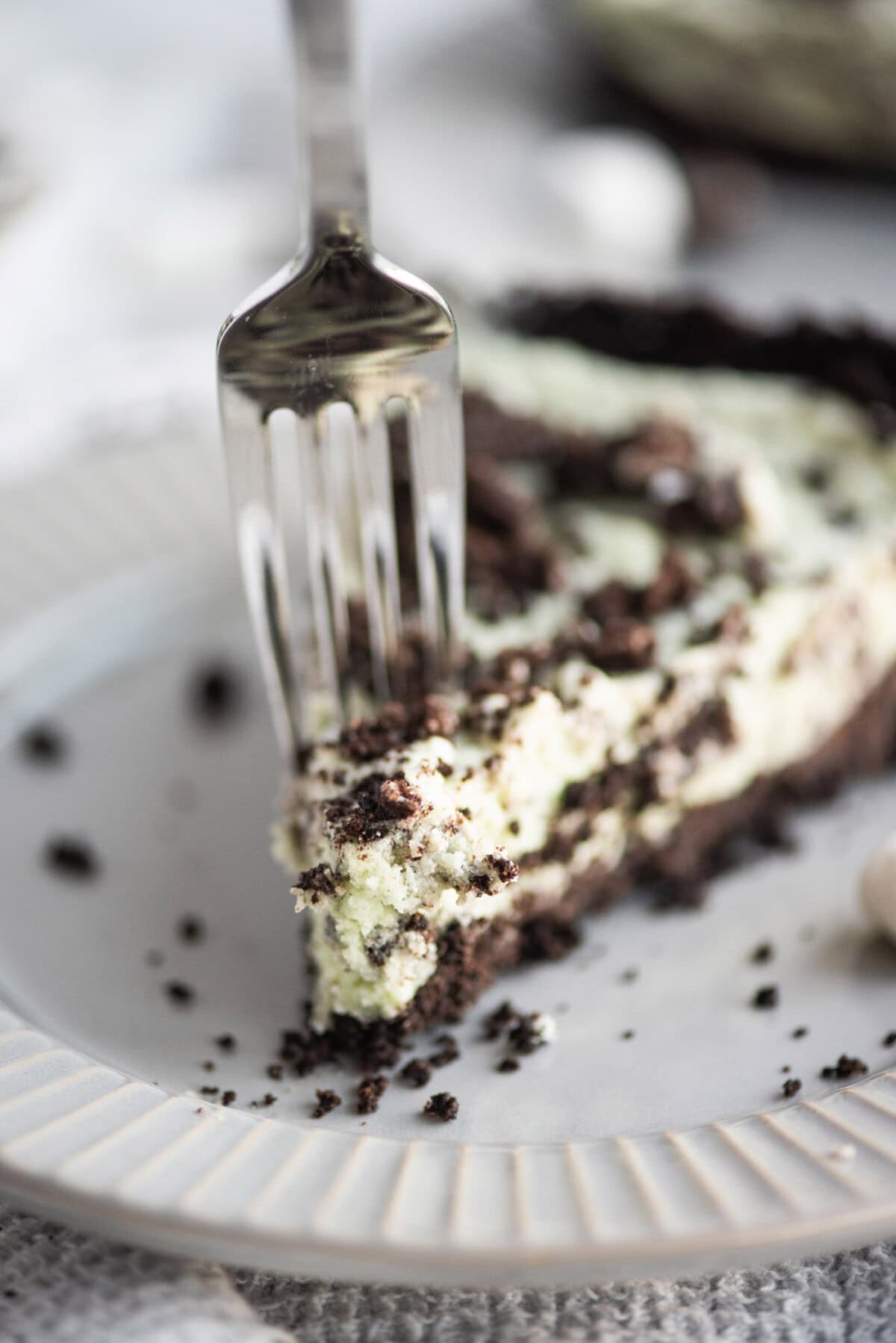 fork in Grasshopper Pie slice