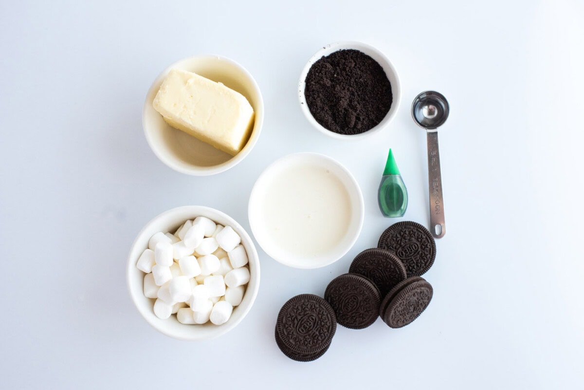 ingredients for Grasshopper Pie