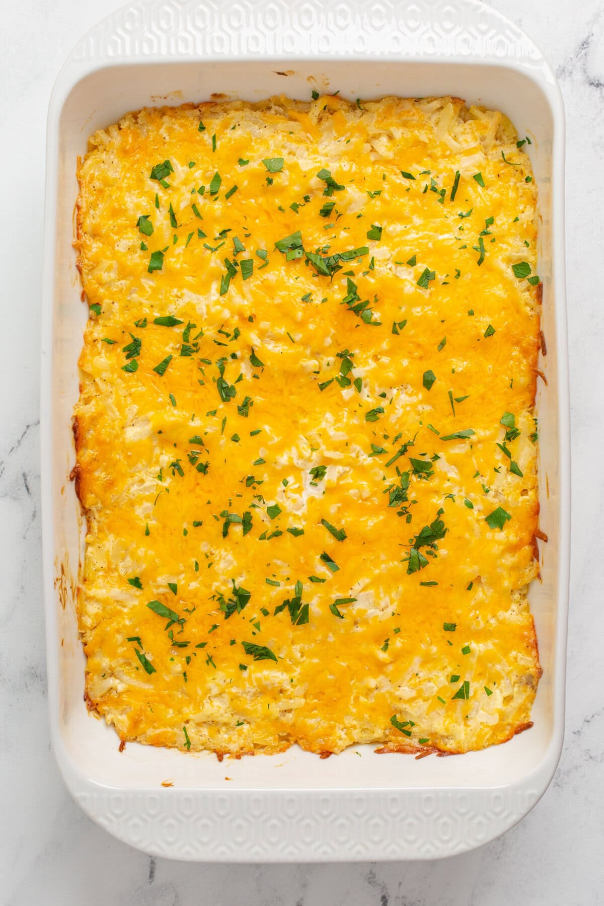 pan of Hashbrown Casserole