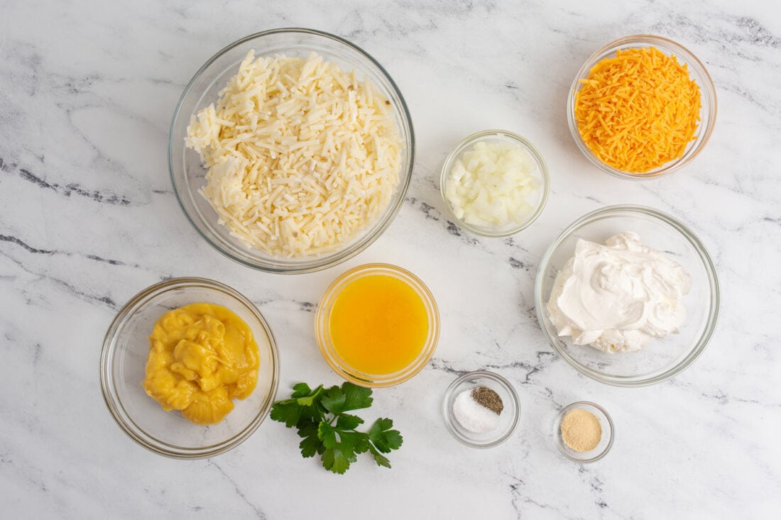 ingredients for Hashbrown Casserole