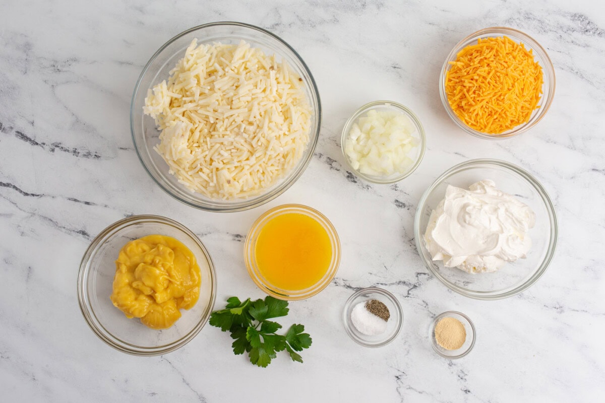 ingredients for Hashbrown Casserole