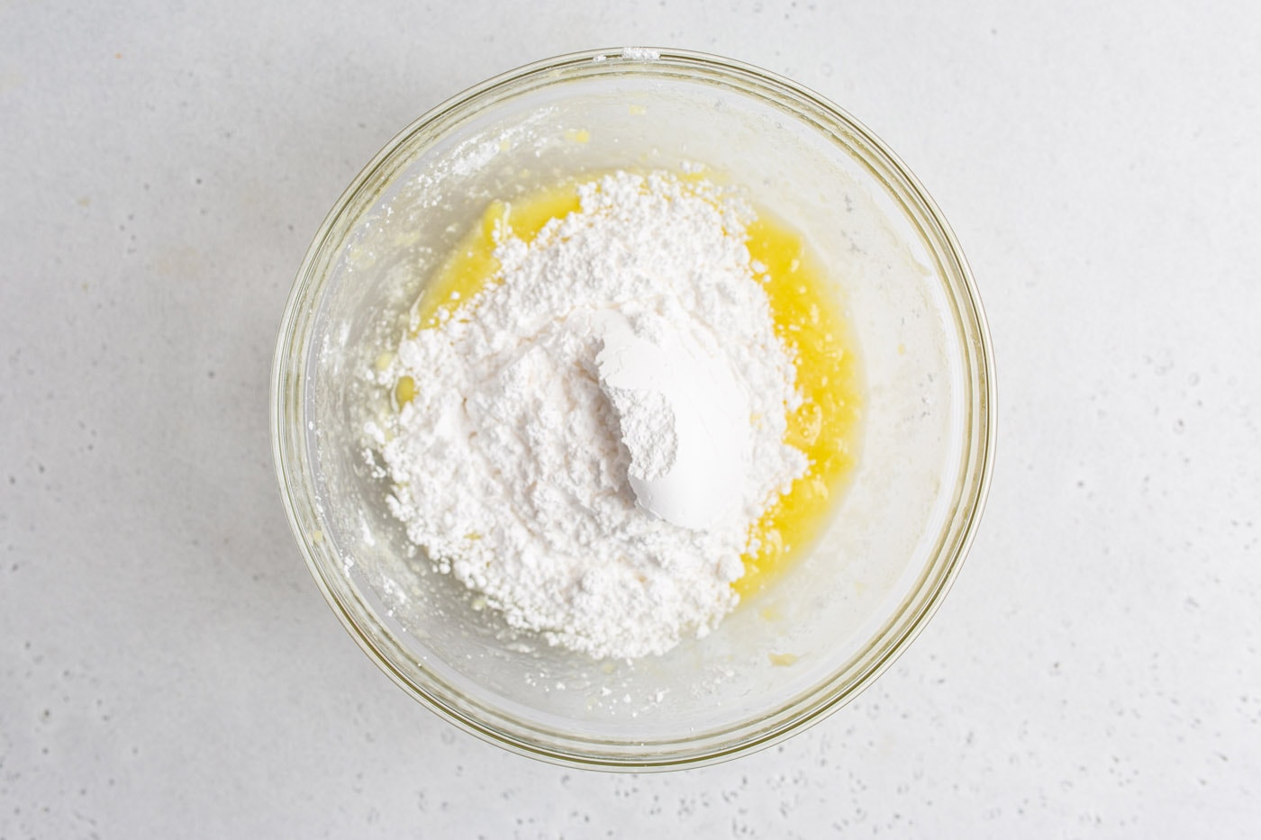 powdered sugar with mashed potato