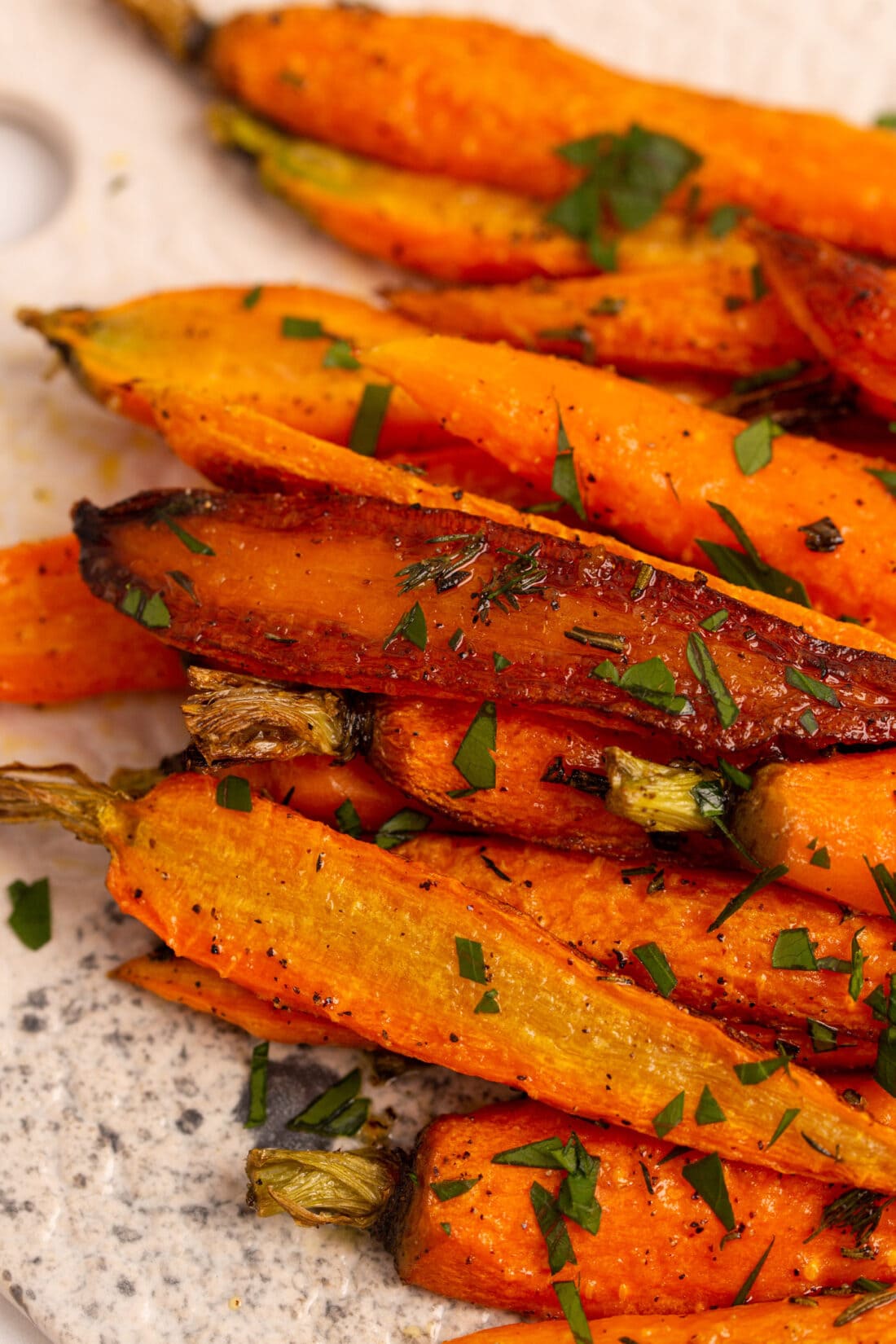 close up of Roasted Carrots