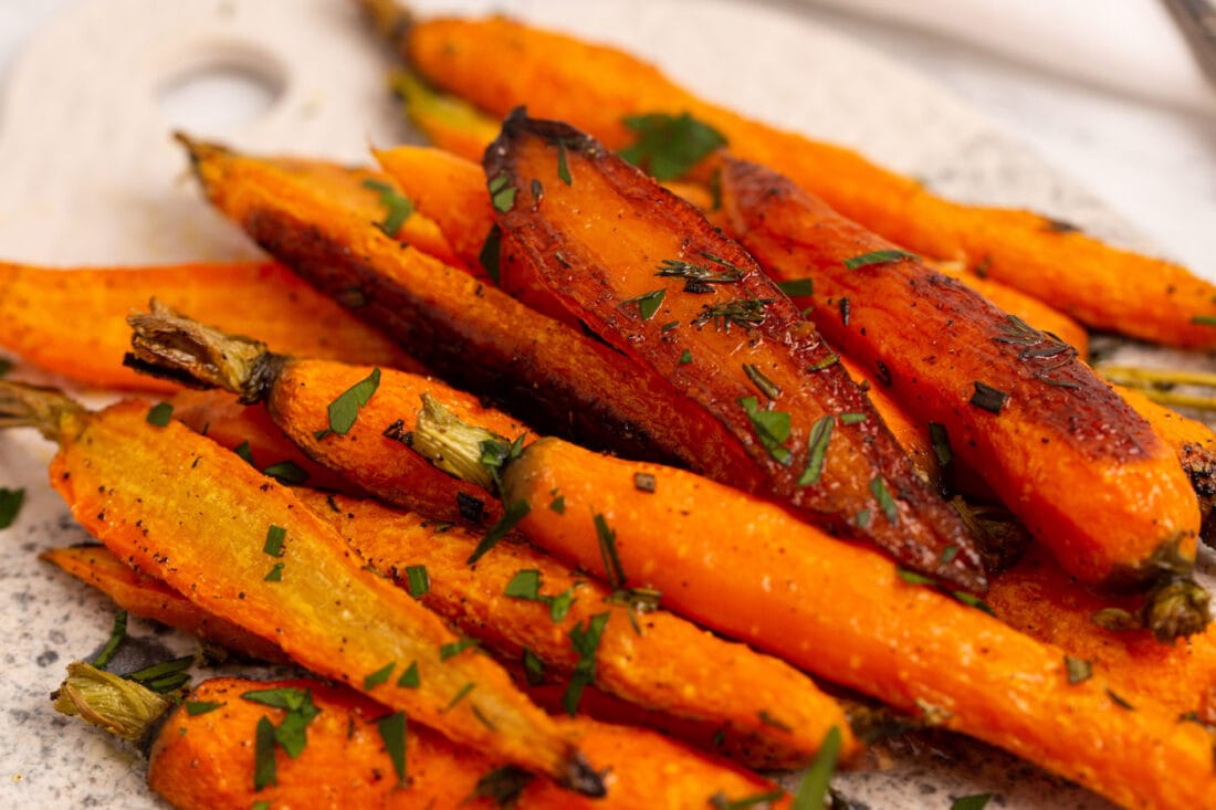 plate of Roasted Carrots